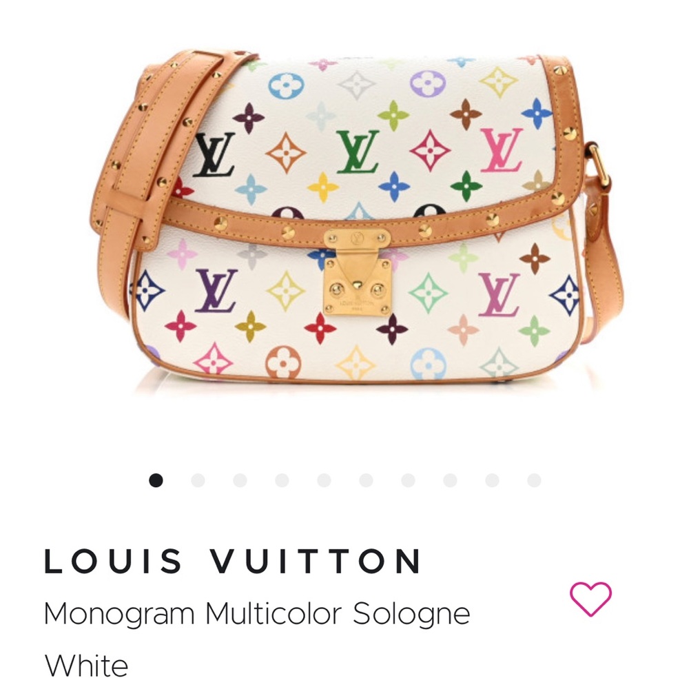 Rare 🦄Louis Vuitton Multicolor White Sologne
